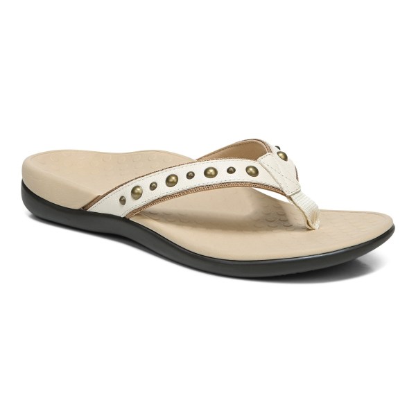 Vionic Sandals Ireland - Vanessa Toe Post Sandal Cream - Womens Shoes Discount | NPSUO-8974